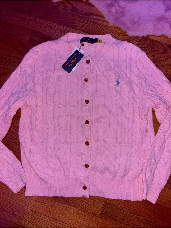 Ralph Lauren Sweaters - Ralph Lauren Pink Cable-Knit Button-Front Cardigan